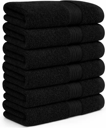 Vista 47 de Ample Decor Toalla de mano de 18 x 28 pulgadas, paquete de 6, 600 GSM, 100% algodón, certificado Oeko Tex, suave, absorbente, gruesa, duradera Beige