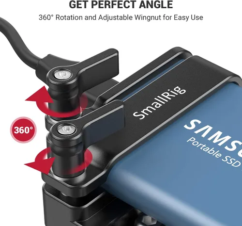 Vista 5 de Soporte de montaje SMALLRIG SSD para Samsung T5 SSD con 1/4"-20 hilos