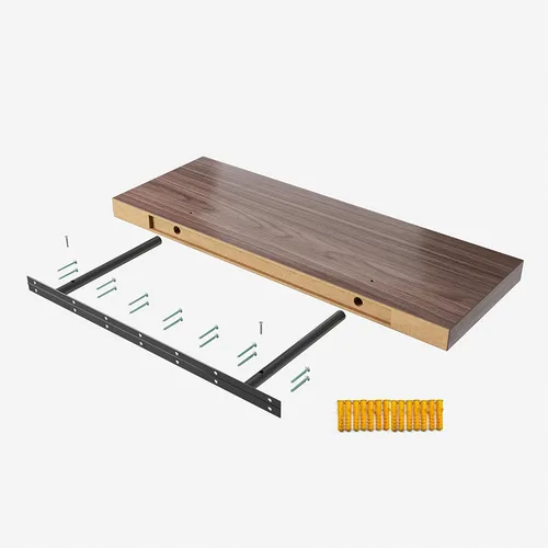 Vista 6 de Estante flotante, juego de 2 estantes de pared, 36 pulgadas de ancho x 12.75 pulgadas de profundidad x 2 pulgadas de alto, estante flotante de pared