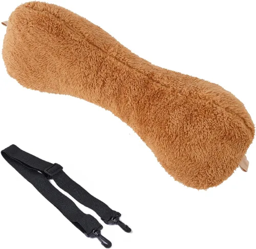 Vista 12 de Almohada para la cabeza para silla reclinable, para sofá, almohada para el cuello reclinable, almohada para el cuello de sofá (marrón)