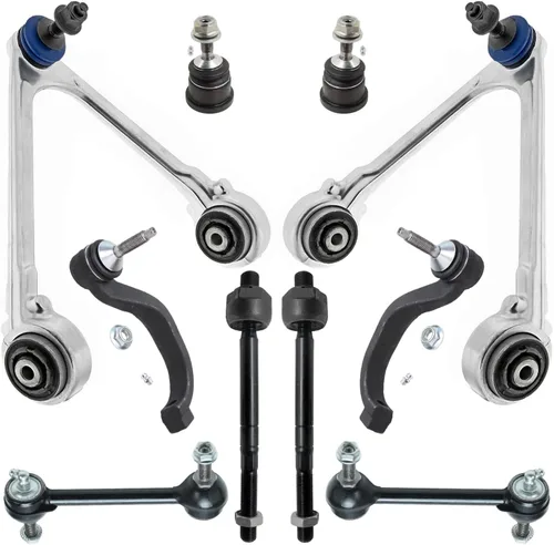 Vista 51 de Detroit Axle - Kit de suspensión delantera de 10 piezas para Jeep 2002-2004
