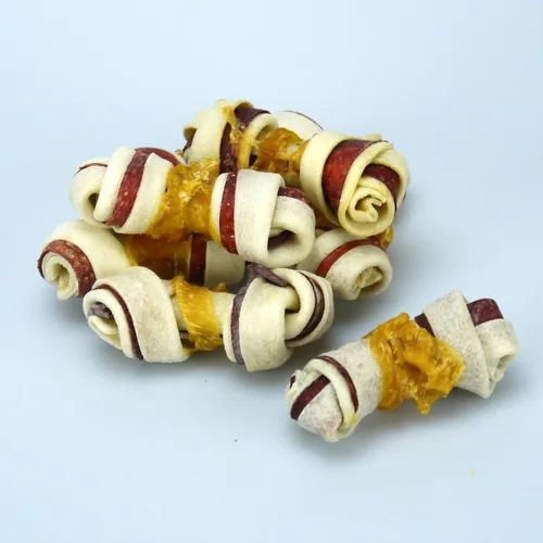 Vista 3 de Good 'N' Fun Mini masticables de cuero crudo de triple sabor, 7