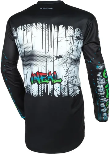 Vista 4 de MX Outfit O'Neal Element Rancid - Juego de pantalón y camisa para motocross en color neón, para niños/juveniles, conjunto de equipo de motocross