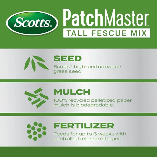 Vista 3 de Scotts PatchMaster - Mezcla de reparación de césped, mezcla de festuca alta, 4.75 libras.