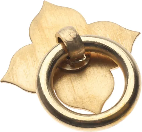 Vista 10 de dophee 1 anillo de puerta de latón para muebles de 1.89 x 1.69 pulgadas con tornillos, latón antiguo