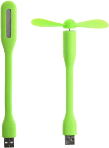 Vista 6 de Mini ventilador USB LED luz flexible flexible flexible ventilador de refrigeración con lámparas para banco de energía, computadora portátil