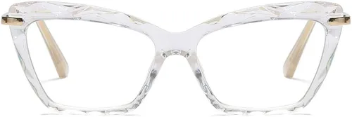 Vista 8 de Gafas de lectura de ojo de gato para mujer, marco de gafas de cristal de moda Negro