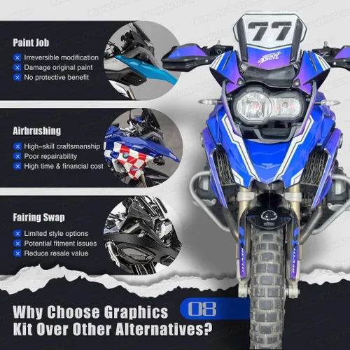 Vista 9 de Kit de calcomanías Kungfu Graphics para KX125 KX250 1999 2000 2001 2002, KW125KX9902001-KO