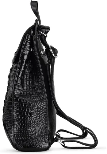 Vista 5 de Coolcy Mochila de cuero real para mujer