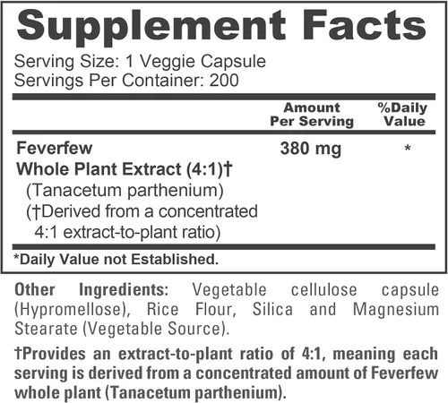 Vista 4 de NusaPure Cápsulas de matricaria, 380 mg, 200 cápsulas vegetales (sin OMG, sin gluten)