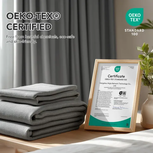 Vista 191 de Deconovo Cortinas opacas 100% con forro negro, cortinas con ojales aisladas térmicamente que reducen el ruido, doble capa para oscurecer
