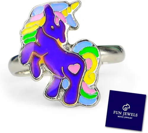 Vista 5 de Anillo ajustable de cuento de hadas con cambio de color de unicornio para niñas