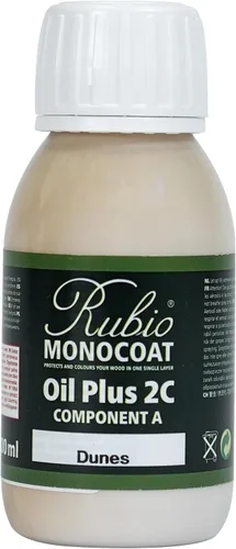 Vista 136 de Rubio Monocoat Muestra de Tinte y Acabado para Madera - Niebla 5% Aceite Plus Parte A Aceite de linaza para madera de secado rápido y ecológico