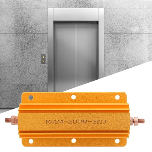Vista 6 de Resistencia de potencia, 200W RX24 Carcasa de aluminio Resistencia de alambre enrollado 2Ohm 2R Resistencia de potencia de carcasa de aluminio