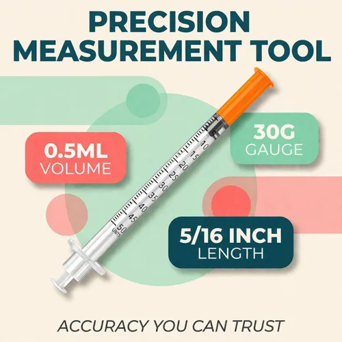 Vista 2 de Jeringas 0.0 fl oz 30G 5/16" (8mm), envueltas individualmente, caja de 100 jeringas de laboratorio