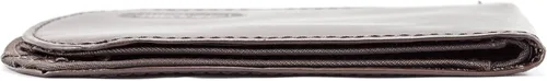 Vista 6 de Big Skinny Cartera delgada de cuero curvada para hombre, con capacidad para hasta 20 tarjetas