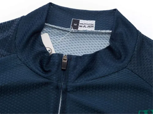 Vista 4 de PSPORT Grid - Camiseta de ciclismo de manga corta para hombre con 3 bolsillos reflectantes