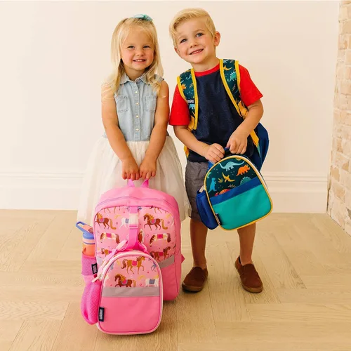 Vista 9 de Wildkin Kids Pack-it-All Mochila con caja de almuerzo con clip para niños y niñas, tamaño perfecto para empaquetar suministros escolares y tu