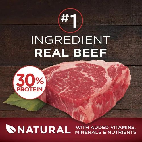 Vista 3 de Alimento para perro seca de Purina ONE Smartblend True Instinct sin cereales, fórmula llena de nutrientes, carne de res y camote