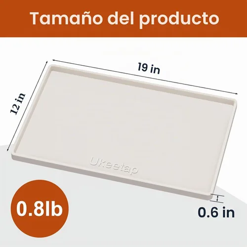 Vista 7 de Alfombrilla de silicona extra gruesa de 19 x 12 pulgadas impermeable