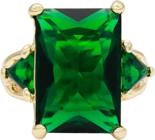 Vista 7 de Lavencious Anillos grandes y radiantes con piedras CZ elásticas para mujer, talla 7-9