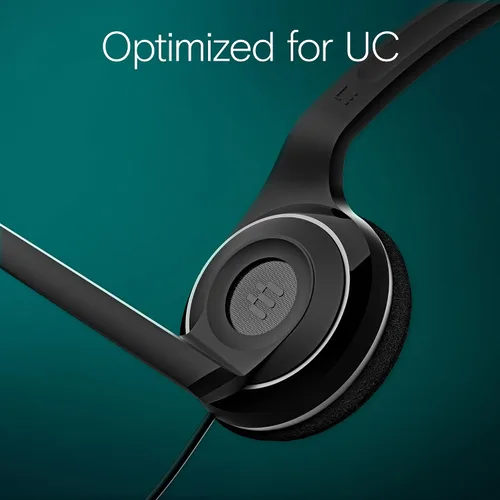 Vista 6 de Sennheiser PC 8 USB - Auriculares estéreo USB para PC y MAC con control de volumen y silencio en línea, color negro