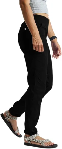 Vista 2 de Aurgelmir Womens Outdoor Hiking Climbing Pants Cotton Athletic Workout Lounge Jogging Pants with Pockets