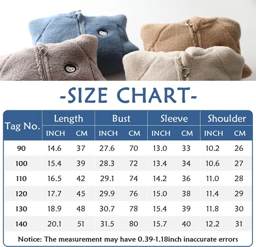 Vista 6 de Baby Girls Boys Winter Fleece Jacket Faux Fur Jacket Warm Hooded Outwear Zip Up Cardigan Fall Jacket Outwear