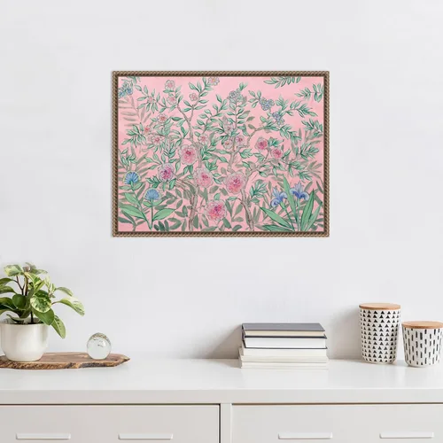 Vista 6 de Amanti Art Lienzo enmarcado para pared, 18 x 24 pulgadas, jardín francés rosa, por Julia Purinton, lienzo enmarcado para pared, obras de arte