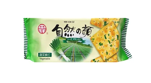Vista 2 de Chung Hsiang Galleta de soda de cebolla verde 4.94 onzas, paquete de 2 (lavanda)