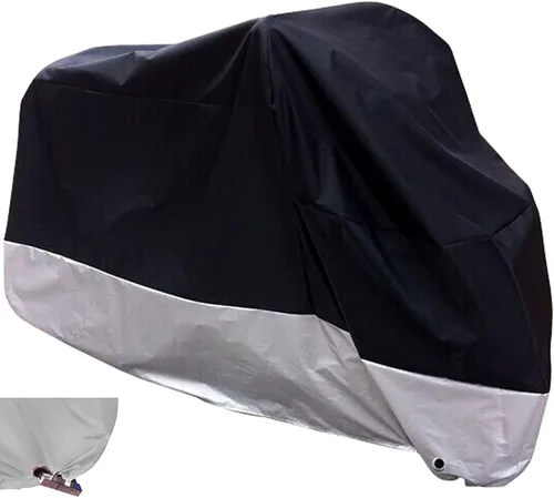 Vista 10 de XYZCTEM Funda para motocicleta – Bolsa de almacenamiento impermeable para exteriores, hecha de material Oxford, se adapta a todos los motores