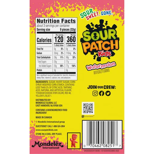 Vista 14 de SOUR PATCH KIDS - Caramelos de goma suaves y masticables de sandía, caramelos a granel, 12 cajas