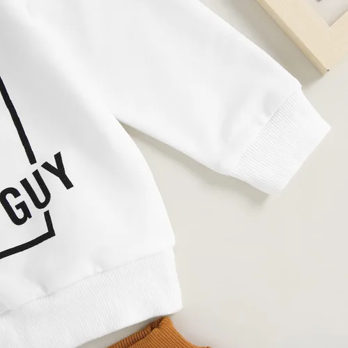 Vista 3 de Engofs Conjunto de sudadera de manga larga para bebé niño y niña, 2 piezas, sudadera de manga larga para otoño e invierno