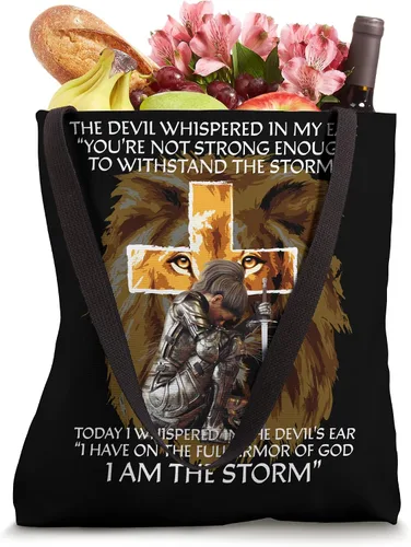 Vista 4 de The Devil Whispered In My Ear I Am The Storm Christian Gifts - Bolsa de mano