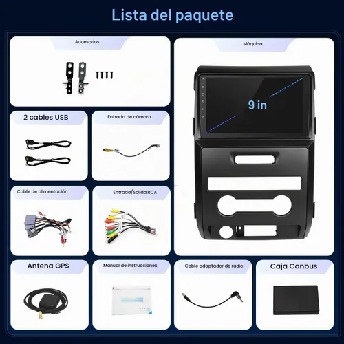 Vista 7 de Radio de coche de 9 pulgadas para Ford F150 2009 2010 2011 2012 2013 2014