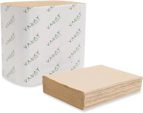 Vista 6 de Valay Servilletas entrelazadas, 1 capa, 6,3 X 8,85, Kraft, 6,000/caja