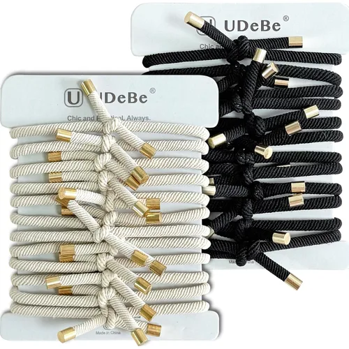 Vista 5 de Paquete de 20 pulseras elásticas con nudo antideslizantes para el cabello