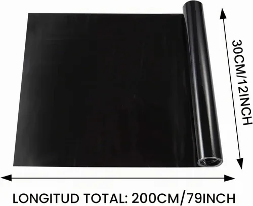 Vista 2 de TOMALL Película de vinilo oscuro negro de 78.7''x12'' para faros de coche, luz trasera, luces antiniebla, tinte autoadhesivo, calcomanías deportivas
