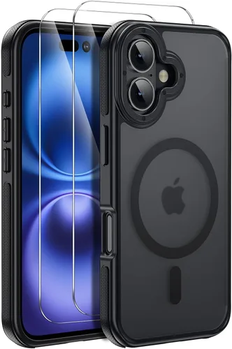 Vista 126 de Funda magnética para iPhone Air con protector de lente de cámara, protección grado militar de 10 pies, compatible con funda MagSafe Slim para iPhone