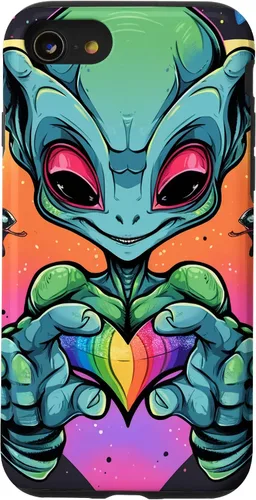 Vista 13 de iPhone 15 Alien LGBT Funny Gaylien para el Mes del Orgullo Caso