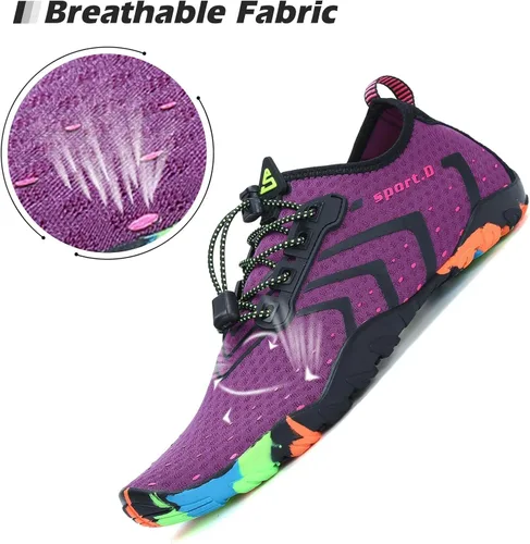 Vista 3 de Mishansha - Zapatos de agua para hombres y mujeres, secado rápido, para natación, buceo, surf, deportes acuáticos, piscina, playa, senderismo, yoga.