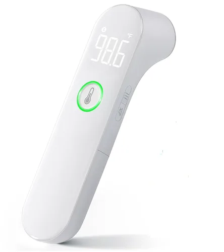 Vista 8 de Termómetro de frente sin contacto para adultos y niños, termómetro rápido y preciso para bebés con alarma de fiebre y modo silencioso - Toma