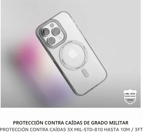 Vista 4 de Native Union Funda transparente transparente antiamarilleo, compatible con MagSafe con imanes integrados, materiales reciclados, ultraduradera