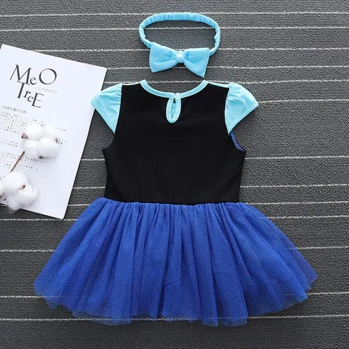 Vista 4 de Disfraces de princesa para bebé, disfraz de cumpleaños, vestido tutú con diadema para Halloween, Navidad, fiestas