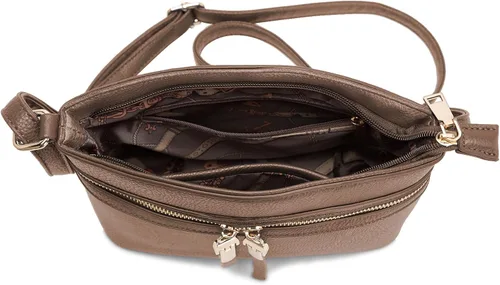 Vista 6 de LA TERRE Bolsos cruzados con bolsillo con cremallera, bolsos cruzados ligeros medianos para mujer