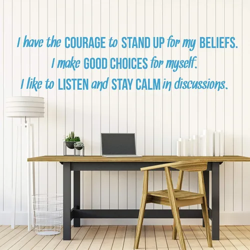Vista 3 de Pegatinas de pared inspiradoras para decoración, citas – Pegatinas de vinilo con texto en inglés «Motivational Positive Mental Strength