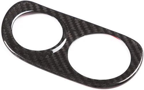 Vista 2 de Panel de botones de interruptor de faros delanteros de automóvil con ajuste de fibra de carbono real, cubierta de marco decorativo, accesorios