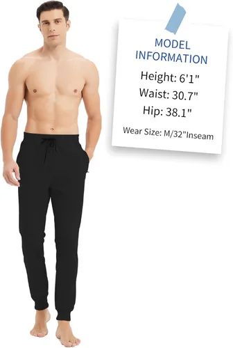 Vista 4 de Idtswch 3234363840 Long Inseam Men's Tall Sweatpants Joggers Slim Fit Workout Pants for Tall Men