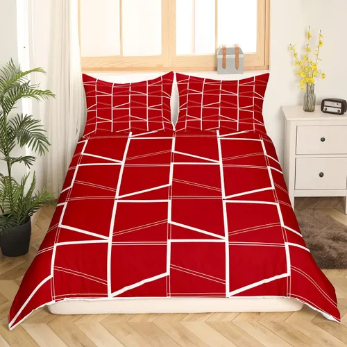 Vista 9 de Juego de funda de edredón geométrica negra Twin XL, juego de ropa de cama a rayas negras y blancas, moderno, suave, de lujo, de microfibra