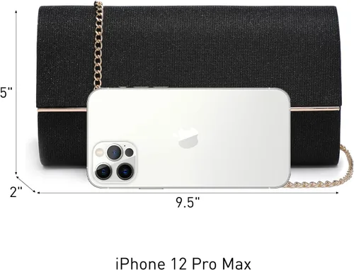 Vista 4 de Dasein Bolso de noche para mujer, bolso de mano con purpurina para boda, bolso de novia brillante para cóctel, fiesta, baile de graduación